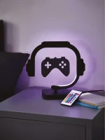 Black Gamer Controller LED Table Light - Image 3