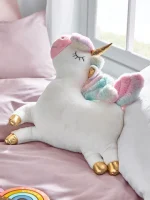 White Light Up Unicorn Cushion - Image 2