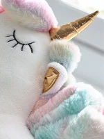 White Light Up Unicorn Cushion - Image 3